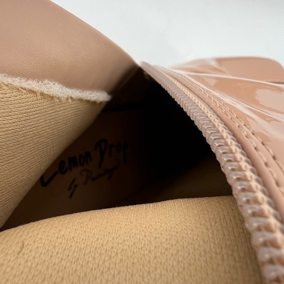 Lemon Drop By Privileged Bruna Nude Patent Vegan Leather Ultra Platform Boots - Picture 7 of 9